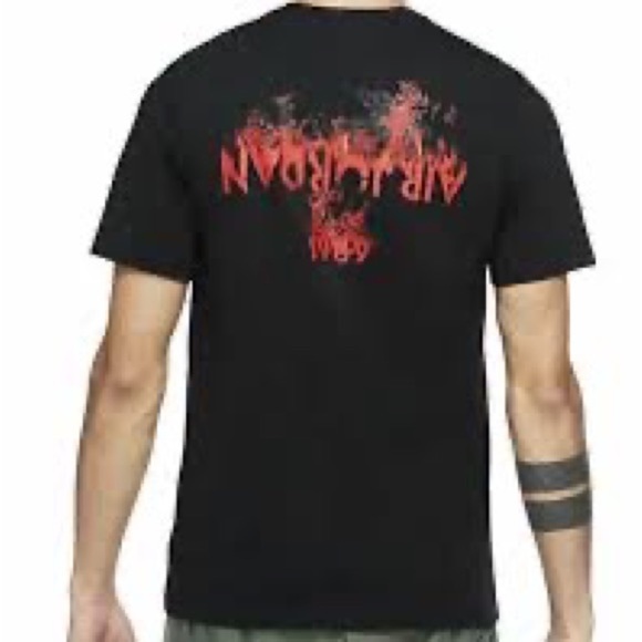 Jordan Air Jordan black graphic t with red flame detail size medium - Picture 9 of 9
